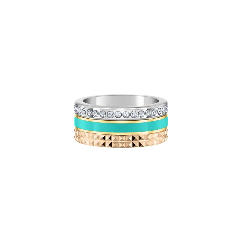 ANILLO DE TUBO WEWA COLOR TURQUESA CON ZIRCONIA... image number null