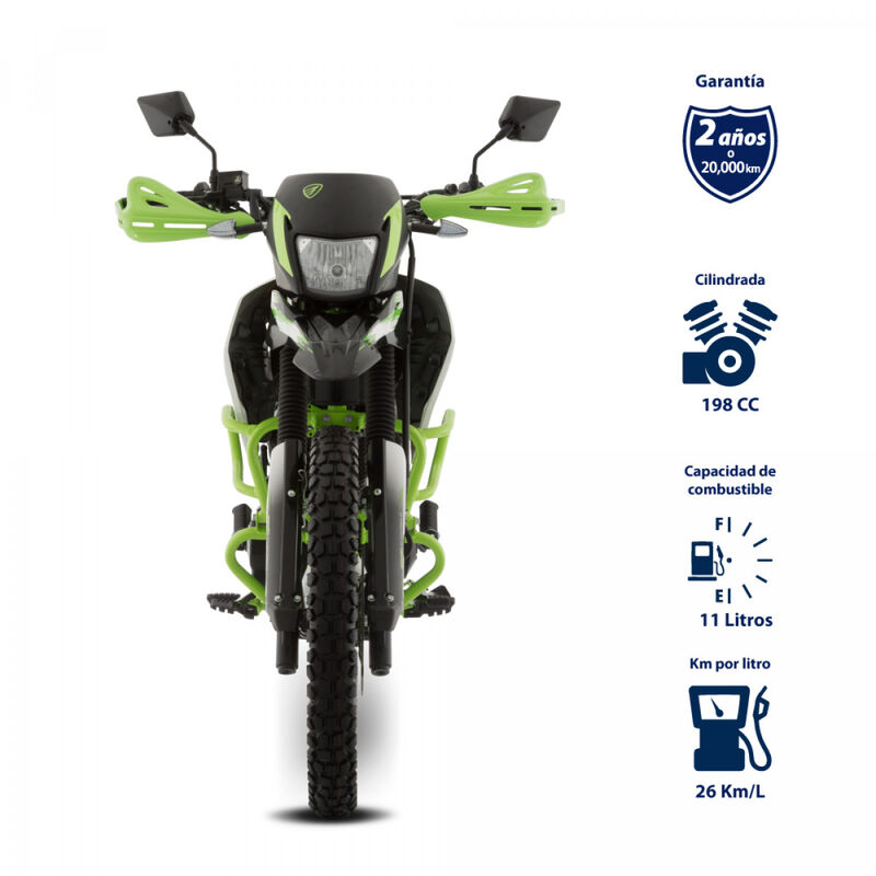 Motocicleta Italika DM200 BLANCO VERDE image number null