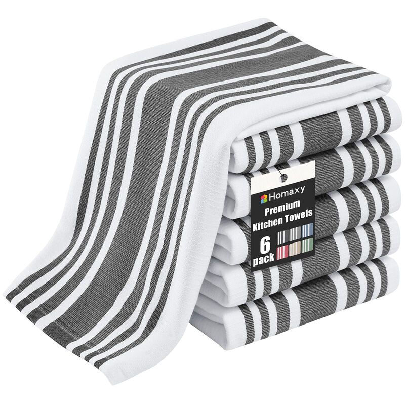 Toallas De Cocina Homaxy 46 cm Pack De 6 Rayas ... image number null