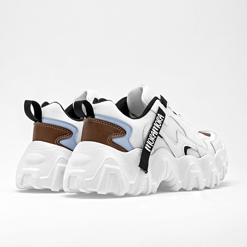 Moramora Tenis Chunky Para Mujer Blanco Camel A... image number null