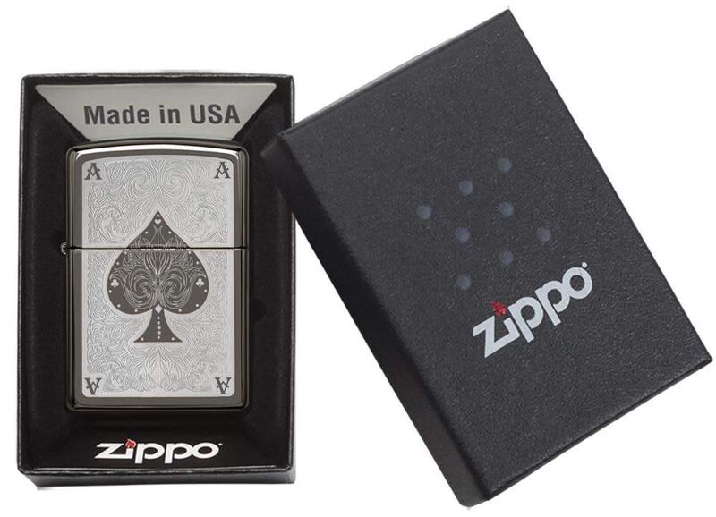 Tarjetero Zippo Spade M&aacute;s Ligero Black Ice image number null