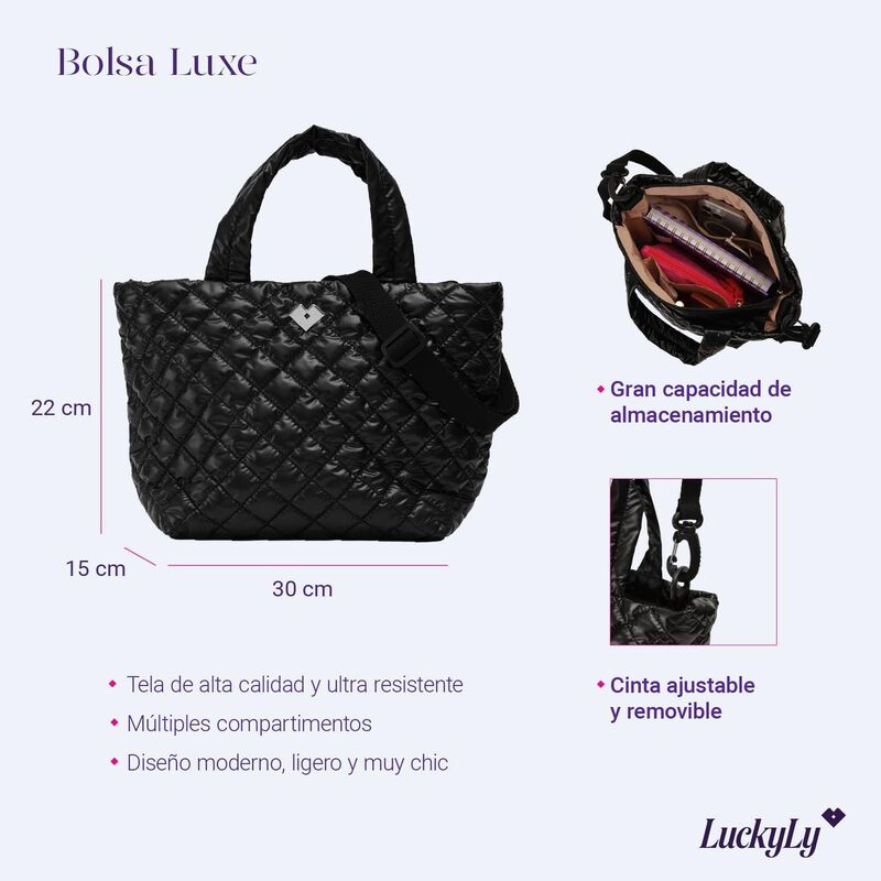 Bolsa Tipo Tote Bag Luckyly Luxe Crossbody Muje... image number null