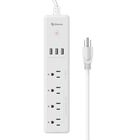 Multicontacto Wi-Fi* de 4 salidas horizontales y triple cargador USB SHOME-300