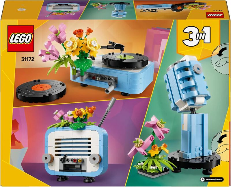 LEGO Creator 3 en 1 Tocadiscos con Flores Vinta... image number null