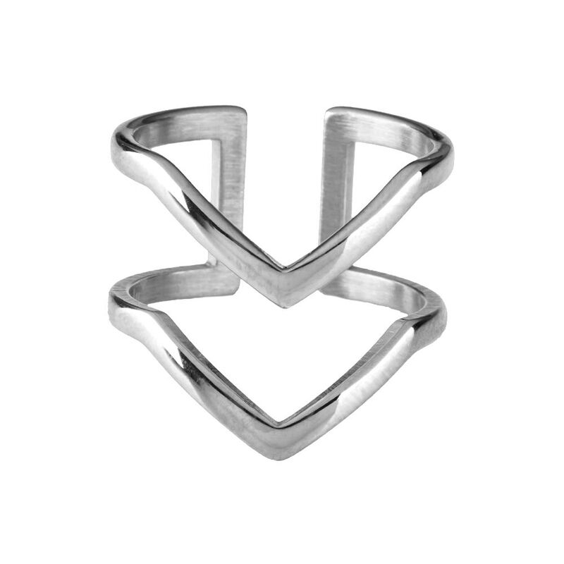 Anillos Acero Inoxidable Mujer Ajustable, Oro P... image number null