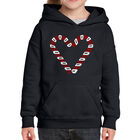 Sudadera Con Capucha Word Art Para Ni&ntilde;a - Bastones de Caramelo - Negro