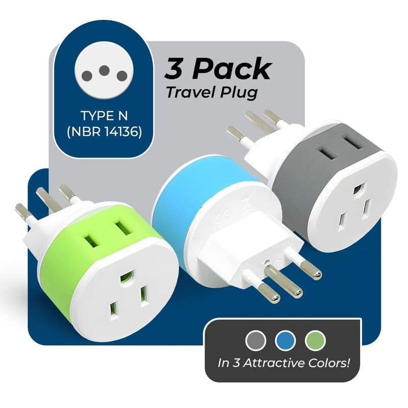 Adaptador De Enchufe De Viaje Orei Brasil Tipo ... image number null