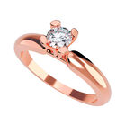 Anillo de Compromiso de 14K con Diamante de Laboratorio 0.20 CT F VS1 Talla 6 ORO ROSA 14K &ndash; Amore Mio!