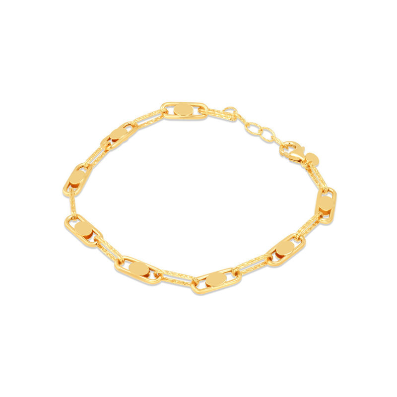 Pulsera De Oro Amarillo 10k (17.5 + 2cm Aprox.) image number null