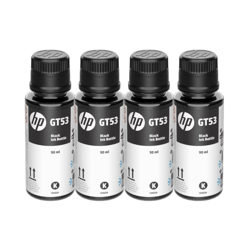 4 Tintas HP GT53 Negras y 1000 hojas papel bond... image number null