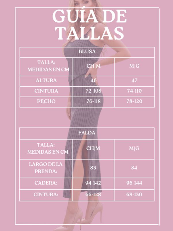 Set 2 Piezas Rayado Blusa de Tirantes y Falda L... image number null