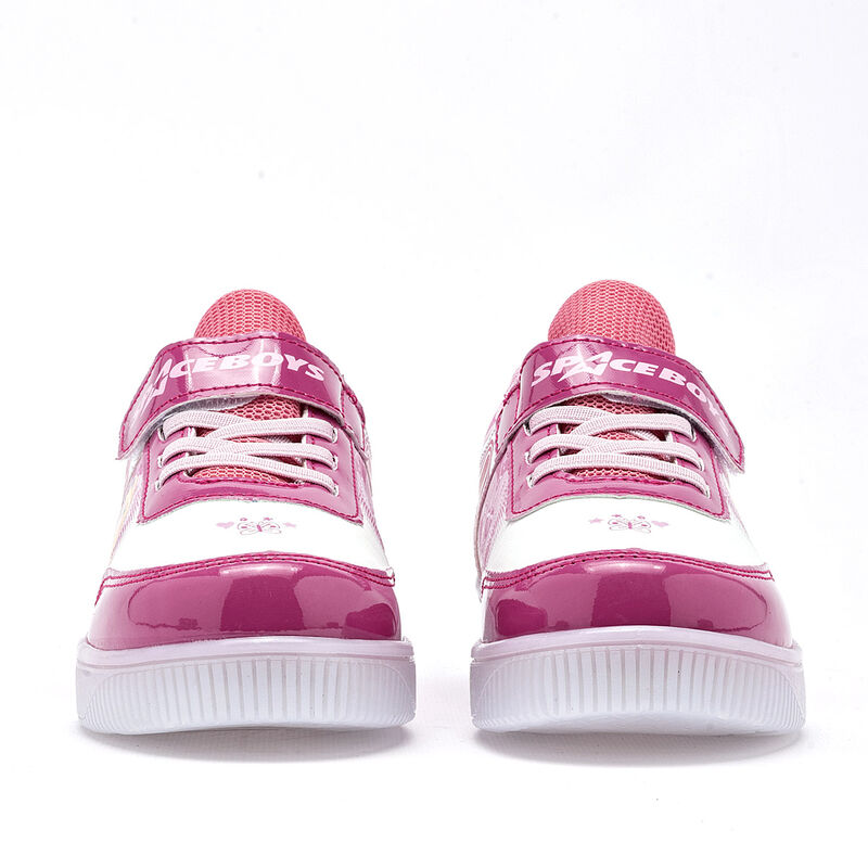 Space Boys tenis con luces para ni&ntilde;a fucsia bla... image number null