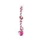Fancy Pets Juguete Cuerda de Soga con Doble Nudo y Pelota de Tenis para Perro Mide 45 Centímetros