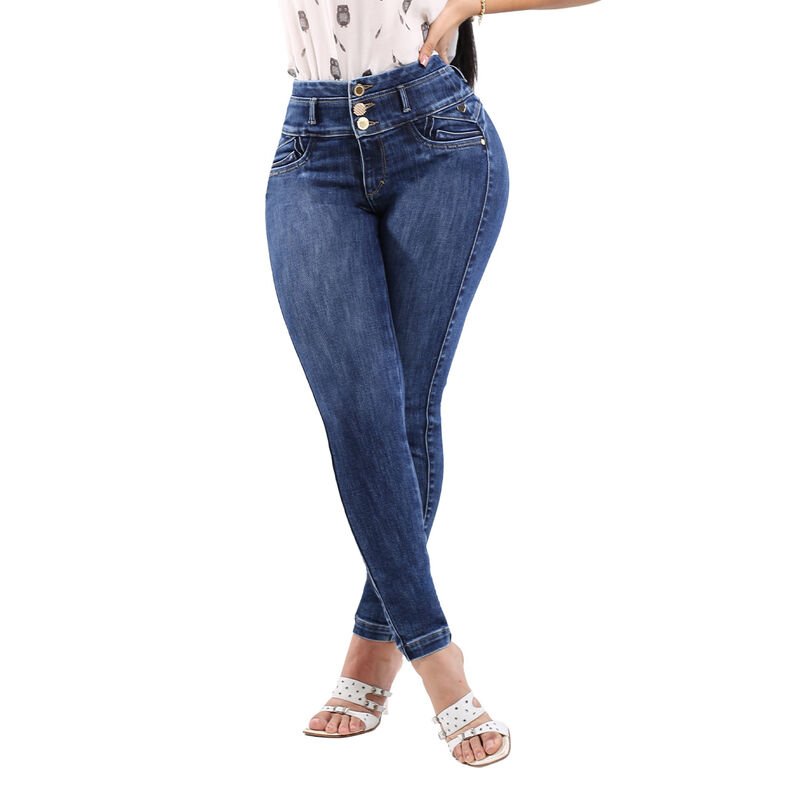 Jeans Mezclilla Skinny Mujer Nyk N4785 Azul Tir... image number null