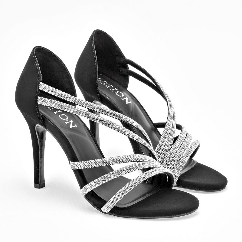 Clasben Zapatillas de fiesta para mujer negro p... image number null