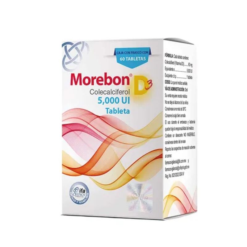 MOREBON COLECALCIFEROL 5000 UI CON 60 TABLETAS image number null
