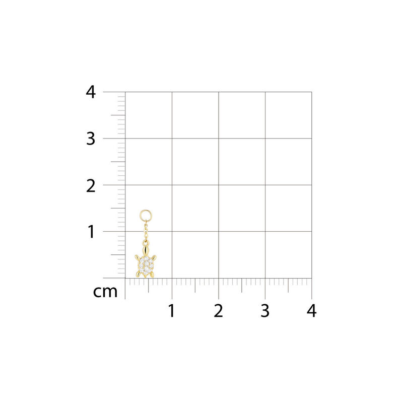 Charm En Forma De Tortuga De Oro Amarillo 14K C... image number null