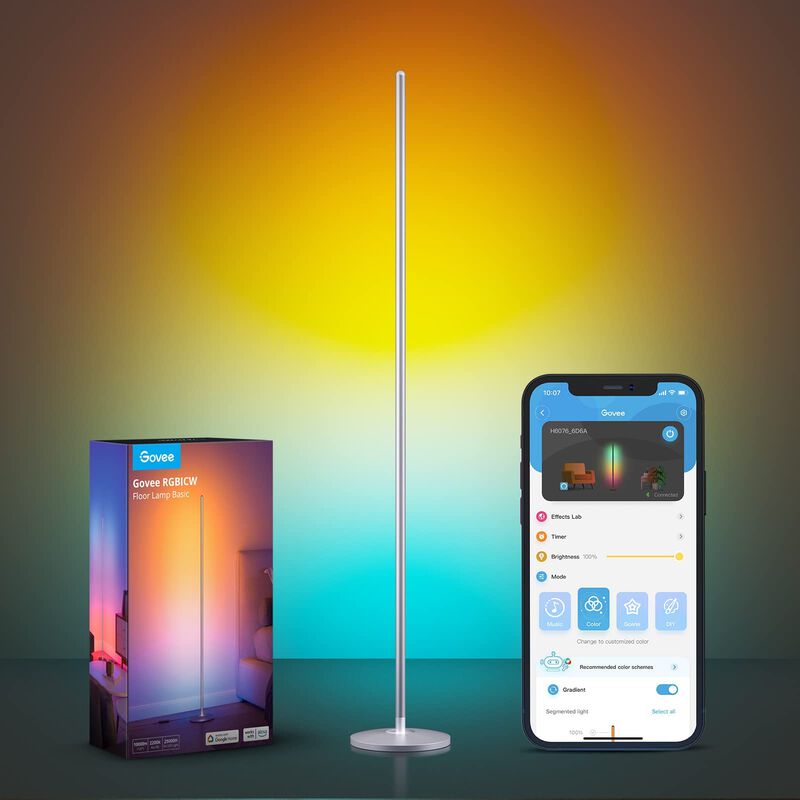 L&aacute;mpara De Pie Govee Rgbic Led Corner Smart Mod... image number null