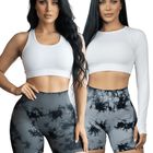 Set De Dos Biker Short Mujer Stretch Shore Dama SH-054-PX2 Beige Y Gris Claro Chores Gym Talle Alto