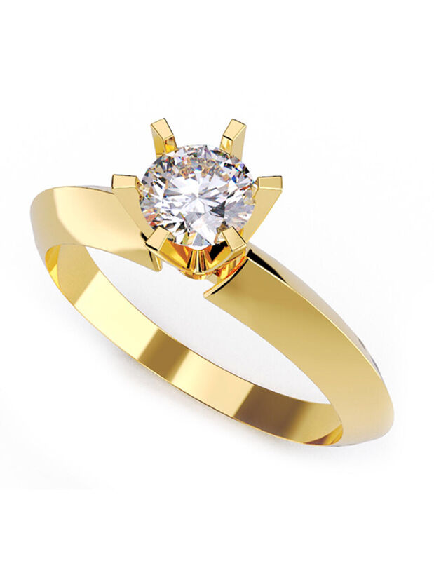 Anillo de Compromiso de 14K con Diamante de Lab... image number null