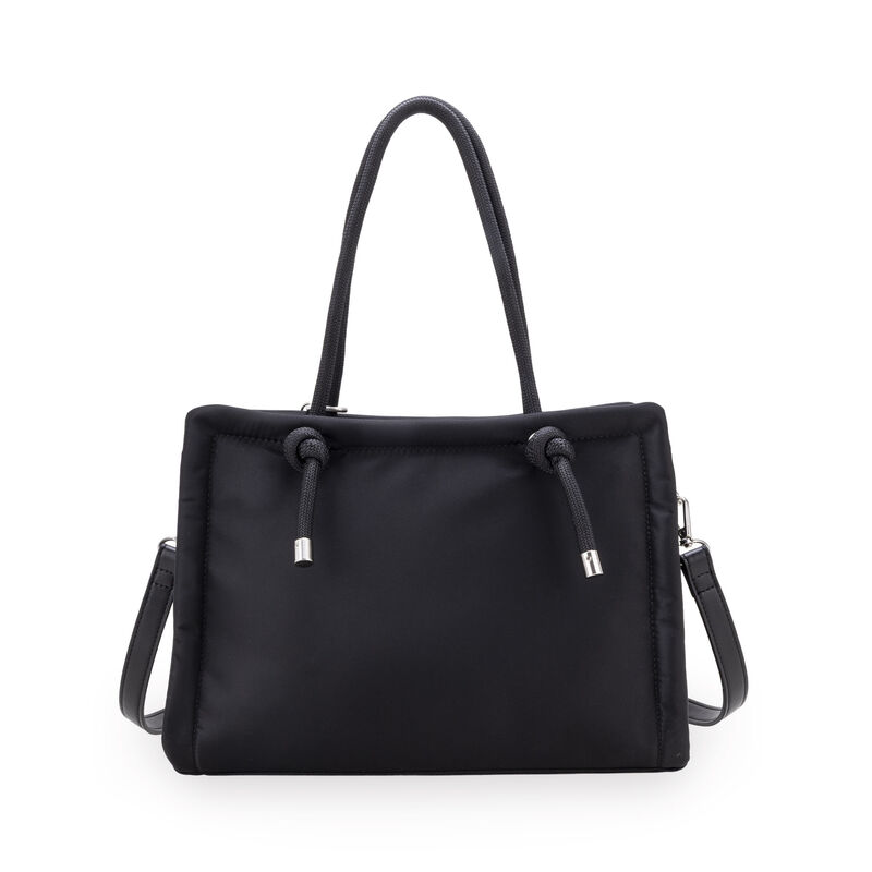 Bolsa Tote Mediana Acolchonada Color Negro image number null