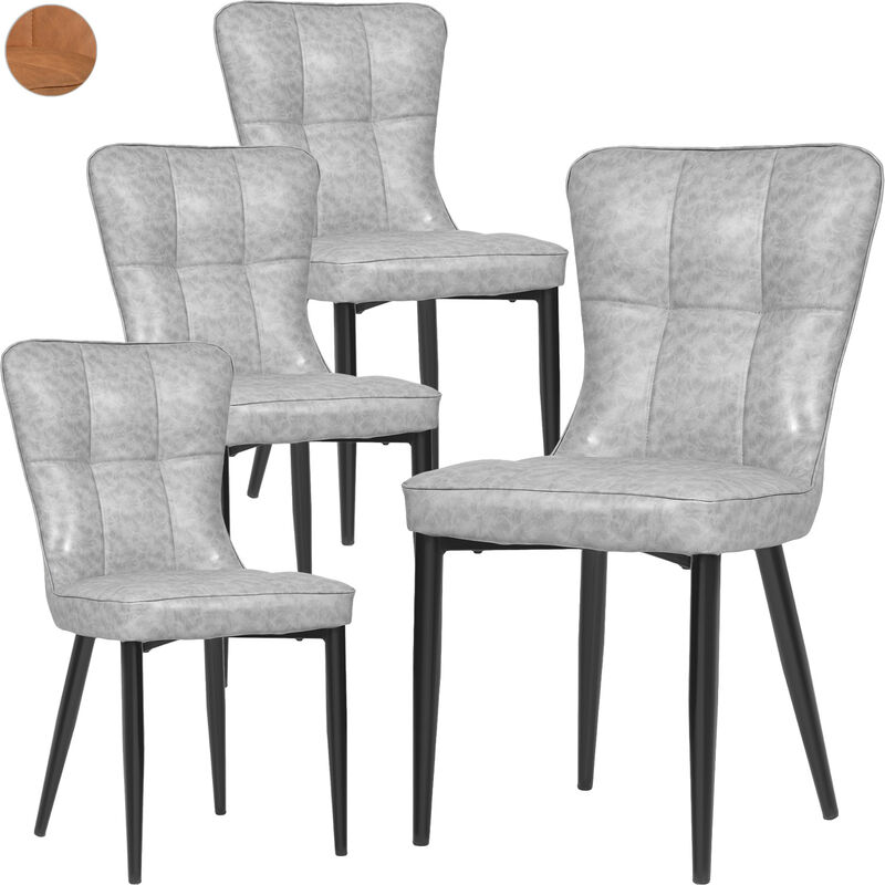 Juego Set 4 Sillas Modernas Comedor Tapizadas V... image number null