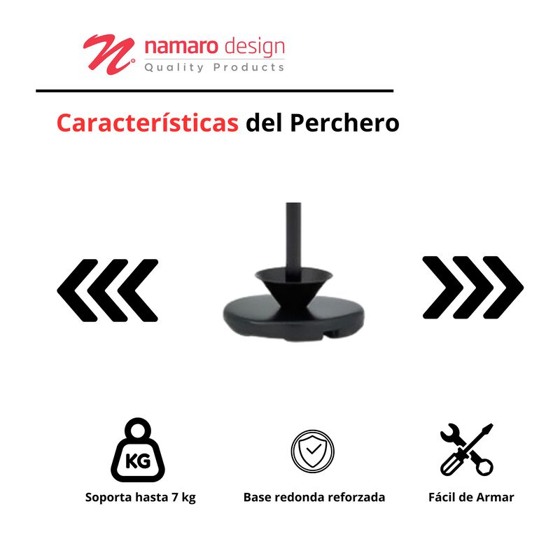 Perchero Porta Paraguas Con 6 Colgadores Namaro... image number null