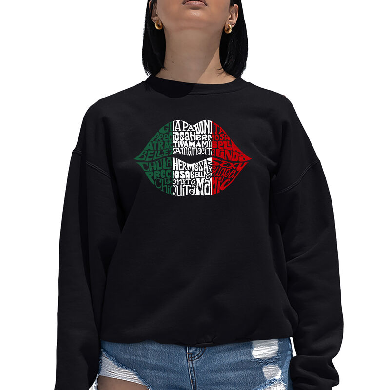 Sudadera De Cuello Redondo Word Art Para Mujer ... image number null
