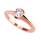 Anillo de Compromiso de 14K con Diamante de Laboratorio 0.20 CT F VS1 Talla 7.5 ORO ROSA 14K&ndash; / FJ834-20-14R-LG-75