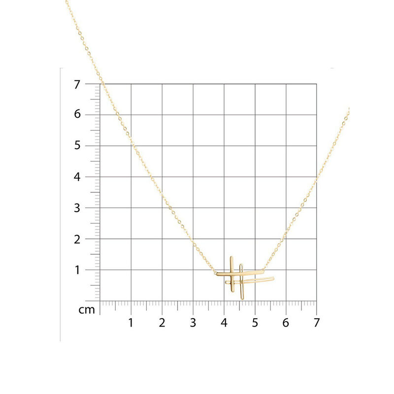 Gargantilla De Cruz Oro Amarillo 14K  45Cm image number null