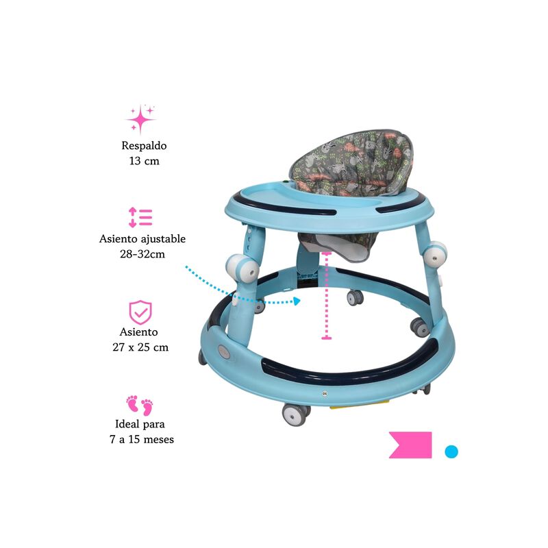 Andadera Panda Led Musical Plegable 6 Ruedas 36... image number null