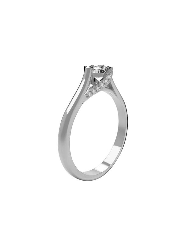 Anillo de Compromiso de 10K con Circonia Talla ... image number null