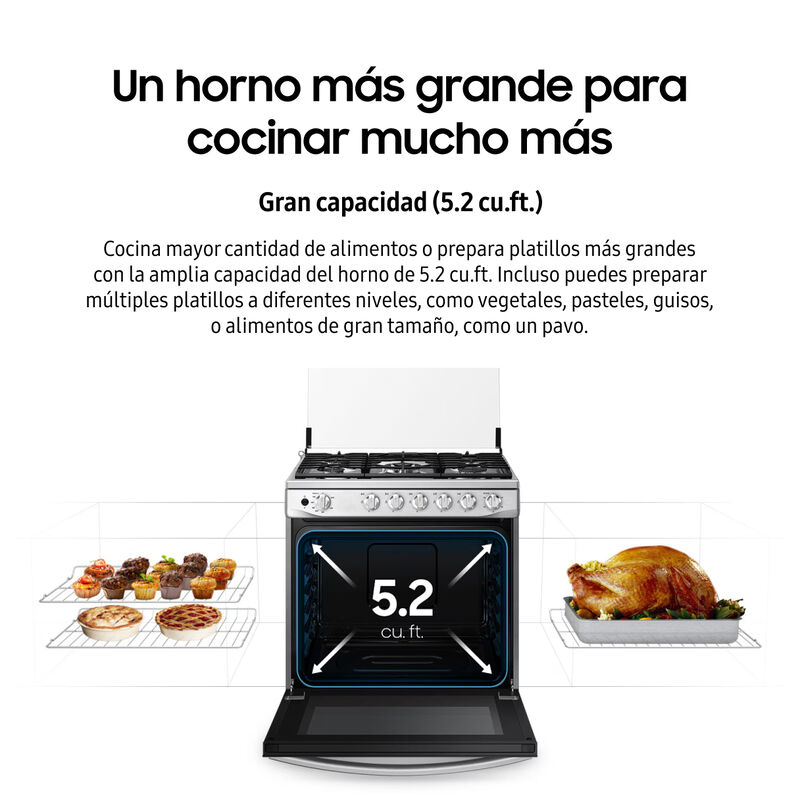 Estufa Samsung 30 Quemador Triple Flama Color P... image number null