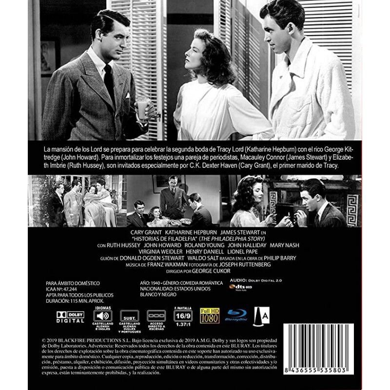 Historias De Filadelfia [blu-ray] (1940) The Ph... image number null