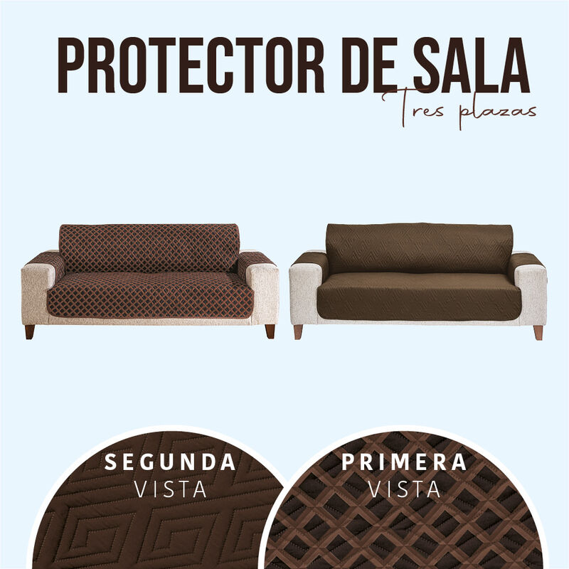 PROTECTOR PARA SALA TRES PLAZAS LATTE image number null