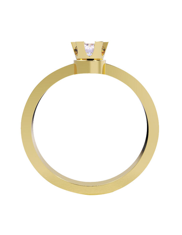 Anillo de Compromiso en Oro de 10K con Circonia... image number null