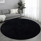 Alfombra Redonda Aafkk De 150 cm, Negra, Con Espuma Viscoel&aacute;stica, Estilo Moderno