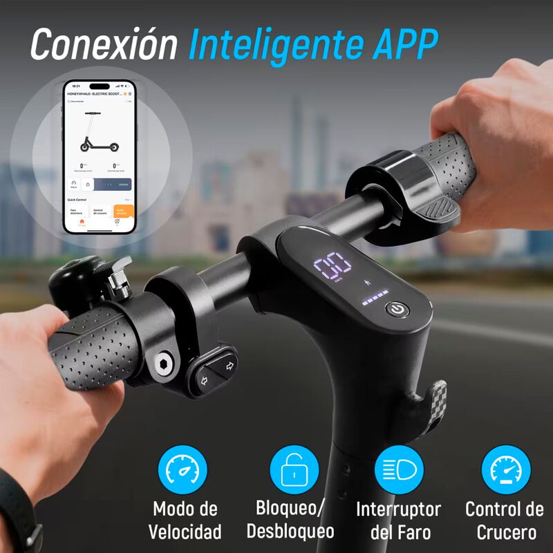 Scooter El&eacute;ctrico Honey Whale M1-Max Rojo image number null