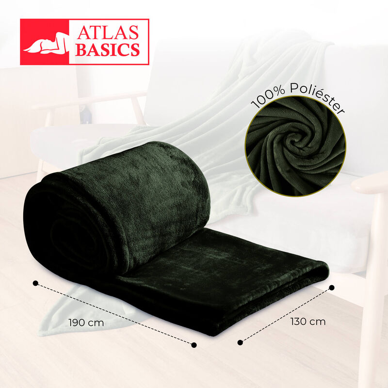 Cobija Frazada Ligera 190 x 130 cm Color Verde ... image number null