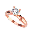 Anillo de Compromiso de 10K con Circonia Talla 5 ORO ROSA 10K - / M1209-10R-CZ-5