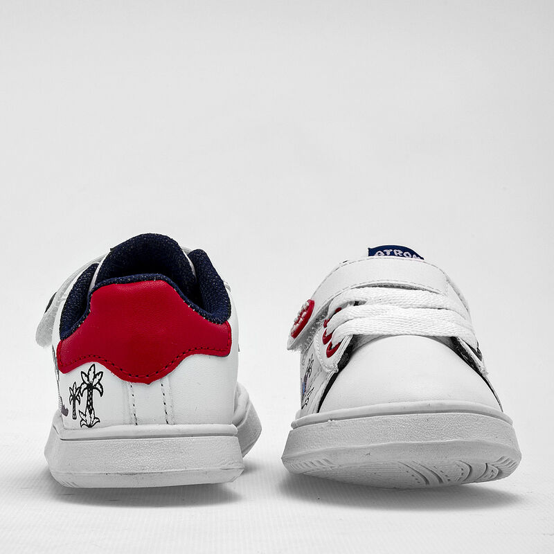 Atrom Tenis Para Preescolar Ni&ntilde;o Blanco Rojo Co... image number null