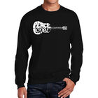 Sudadera De Cuello Redondo Word Art Para Hombre - Paz Amor Country - Negro