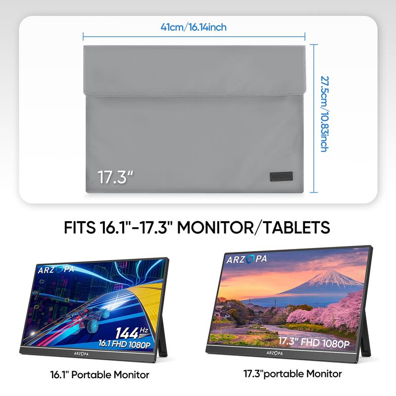 Funda Para Monitor Port&aacute;til Arzopa De 17,3 Pulg... image number null