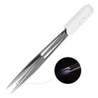 Pinzas Lashview Fg1 Con Luz Led De Aleaci&oacute;n De Titanio De 15 Cm