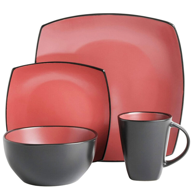 Vajilla Moderna Rojo Mate para 4 Personas 16pz ... image number null