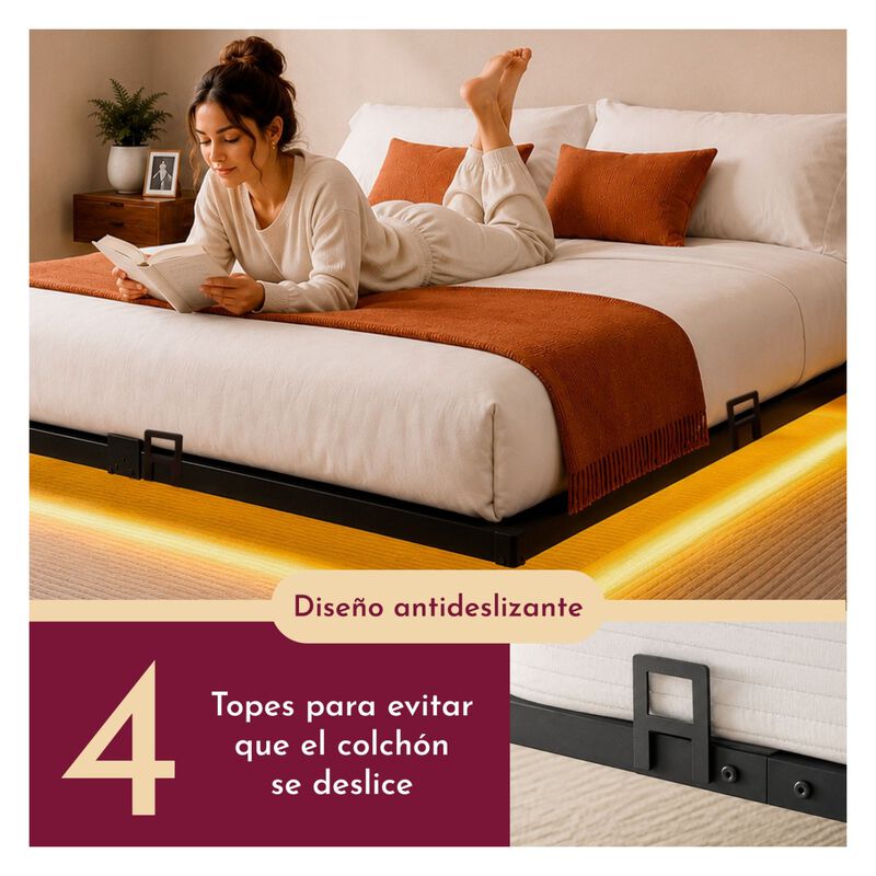 Base Cama Matrimonial Flotante Reforzada 500kg ... image number null