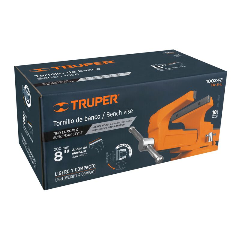 Tornillo de Banco 8' Tipo Europeo de Hierro Nod... image number null