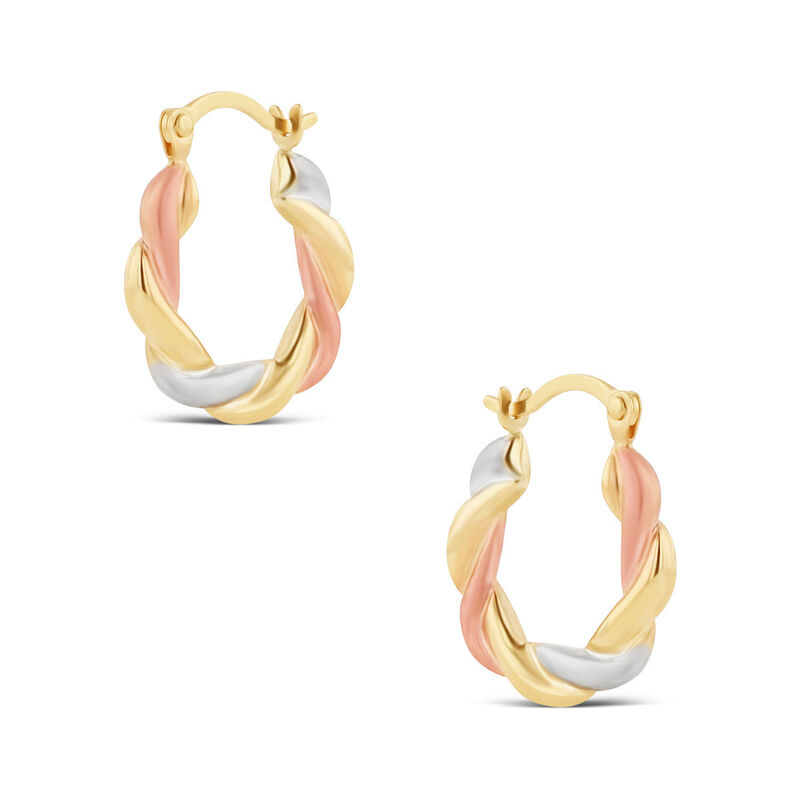 Arracadas De Oro Florentino 10K Mate Y Brilloso... image number null