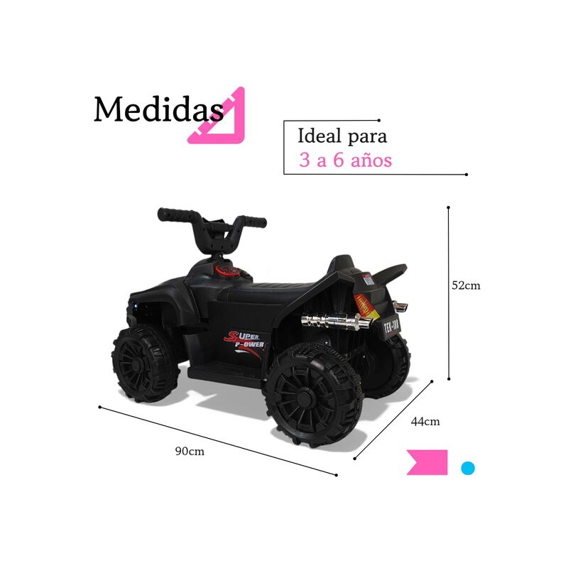 Cuatrimoto El&eacute;ctrica Tek-188l Para Ni&ntilde;os 3-6 A&ntilde;... image number null