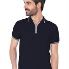 Playera Casual Cuello Con Cierre Hombre Negro Roosevelt C370